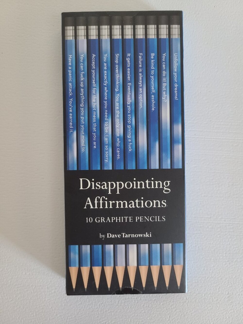 Pencils Funny Disappointing Affirmations Pencil Set of 10 Gag Gift